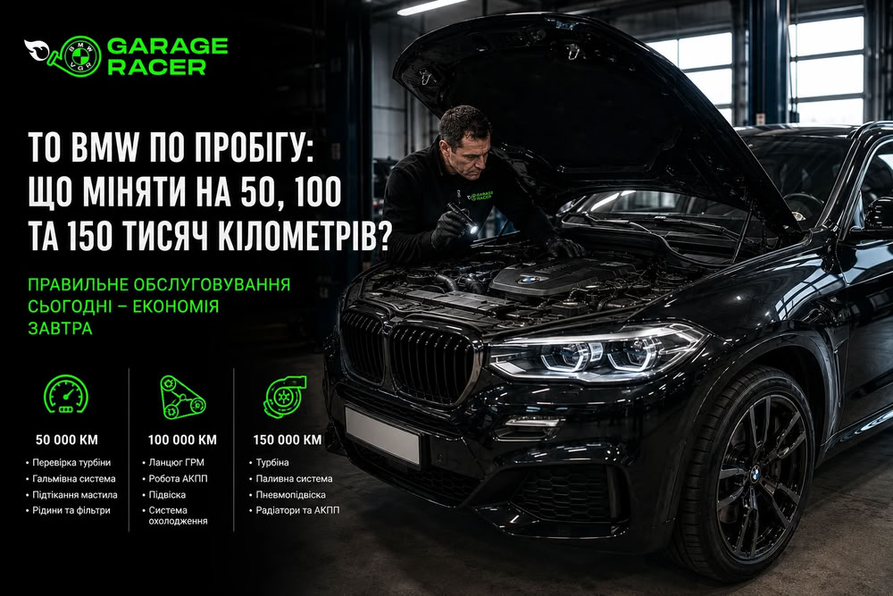 ТО BMW по пробігу: що міняти на 50, 100 та 150 тисячах кілометрів?